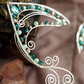 Elanora Ear Cuffs - Silver/Turquoise