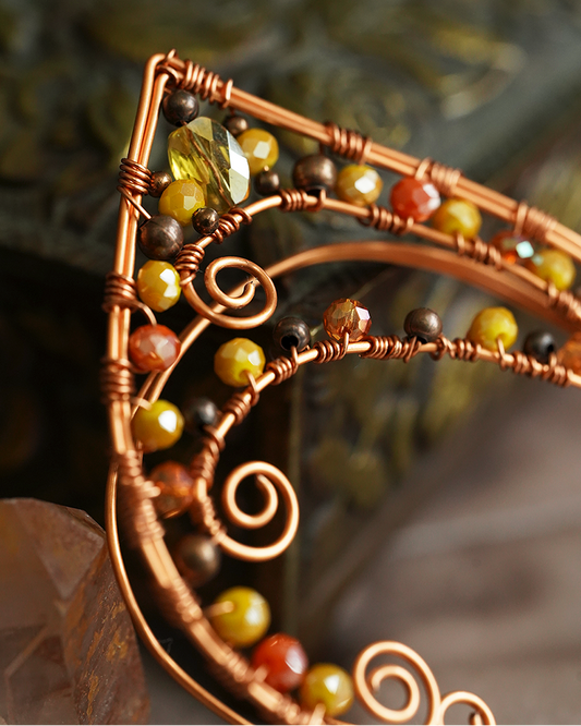 Elanora Ear Cuffs - Copper/Yellow
