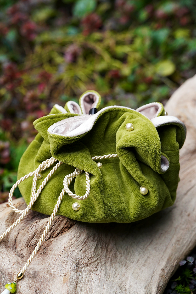 Toadstool Trinket Bag - Green