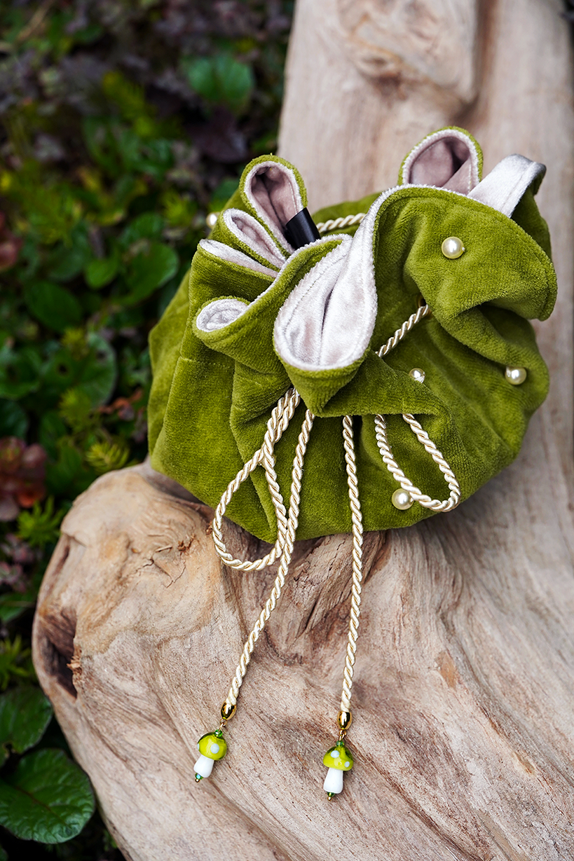 Toadstool Trinket Bag - Green