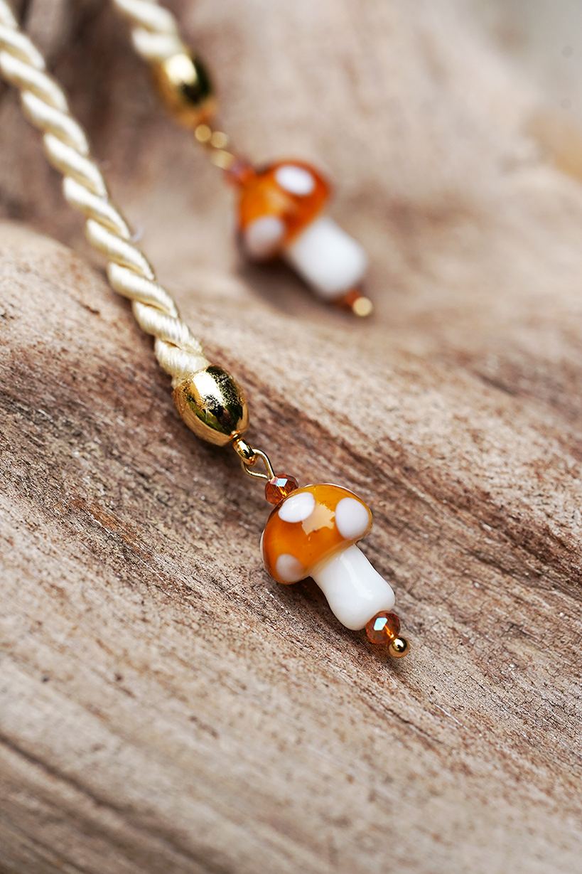 Toadstool Trinket Bag - Caramel