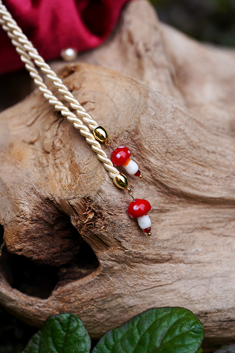Toadstool Trinket Bag - Red