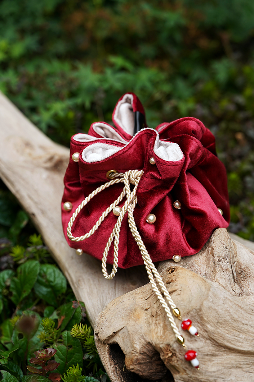 Toadstool Trinket Bag - Red
