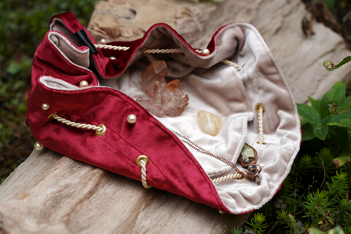 Toadstool Trinket Bag - Red