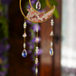 Crystal Crescent Suncatcher - Rose & Strawberry Quartz