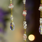 Crystal Crescent Suncatcher - Rose & Strawberry Quartz