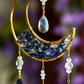 Crystal Crescent Suncatcher - Lapis Lazuli