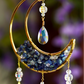 Crystal Crescent Suncatcher - Lapis Lazuli