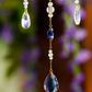 Crystal Crescent Suncatcher - Lapis Lazuli