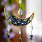 Crystal Crescent Suncatcher - Lapis Lazuli