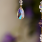 Crystal Crescent Suncatcher - Amethyst & Fluorite